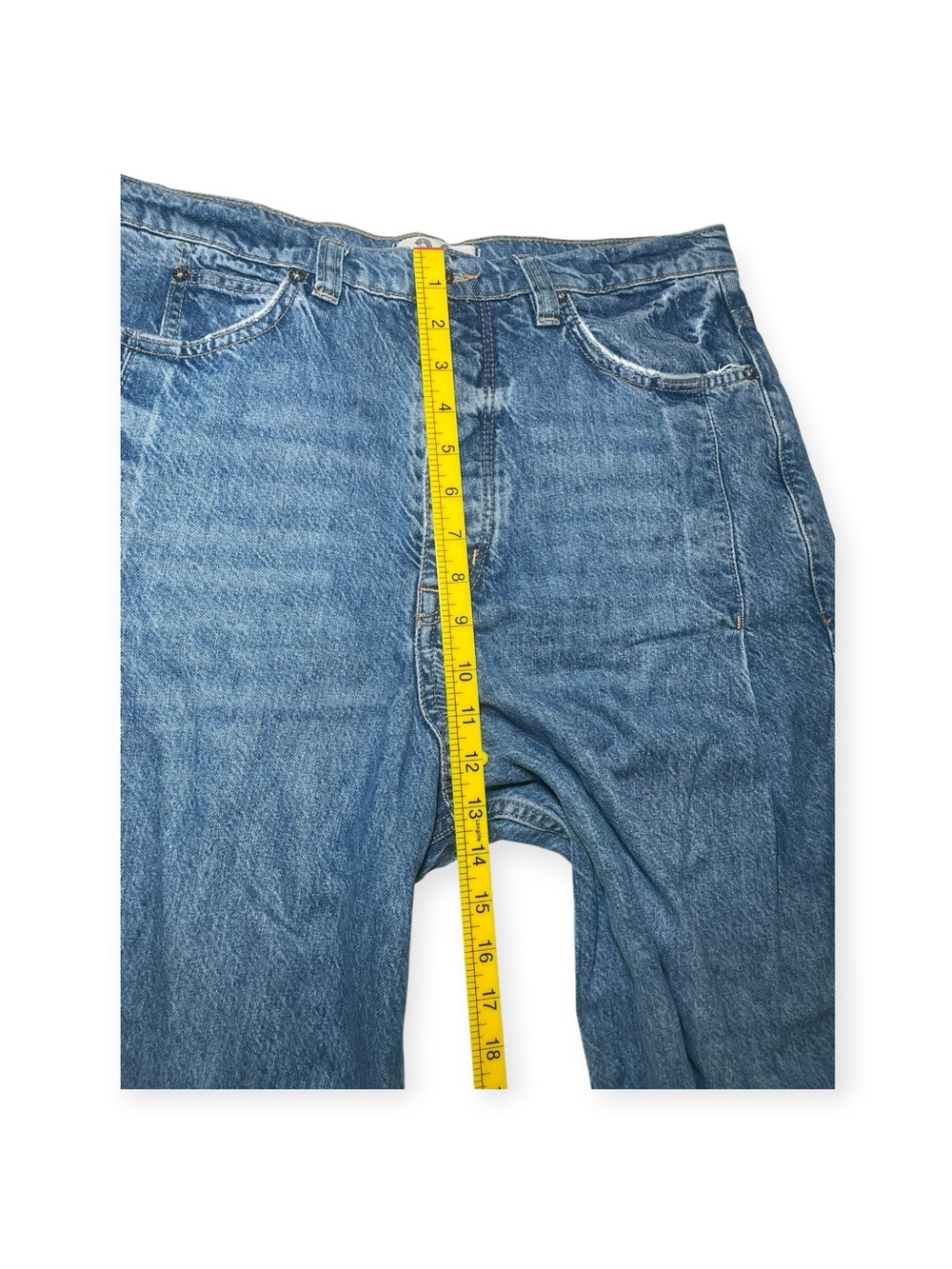 Free People We The Free Old West Slouchy Jeans Size 31 Wide Leg Denim - Picture 8 of 10